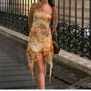 Asymmetrical strapless dress